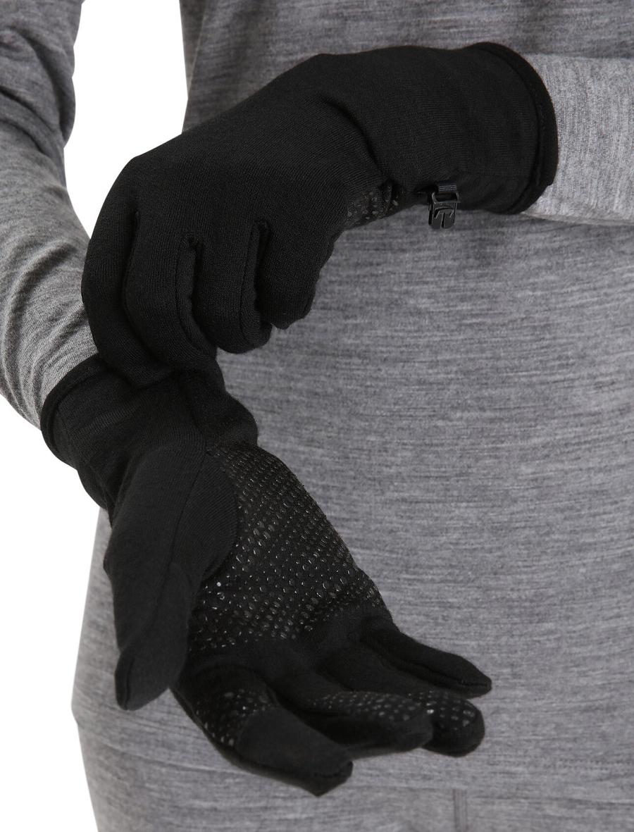 Gants Icebreaker Unisex Merino Quantum Femme Noir | FR 1499NWYB